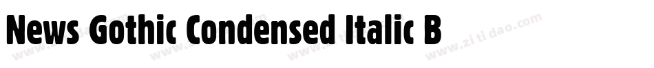 News Gothic Condensed Italic BT字体转换